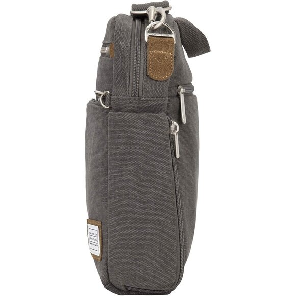 Heritage Tour Bag Cotton Canvas Suede Anti-Theft RFID Pockets Unisex - Picture 9 of 10